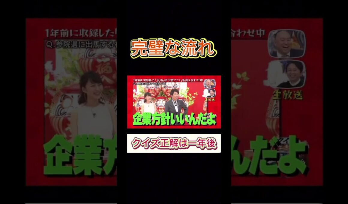 [クイズ正解は１年後]#お笑い芸人 #クイズ正解は一年後#有吉弘行 #ロンブー#RG#千鳥