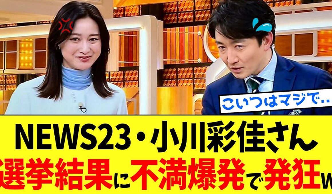【TBS】左翼女子アナさん、選挙結果の不満を偏向発言してしまうwww