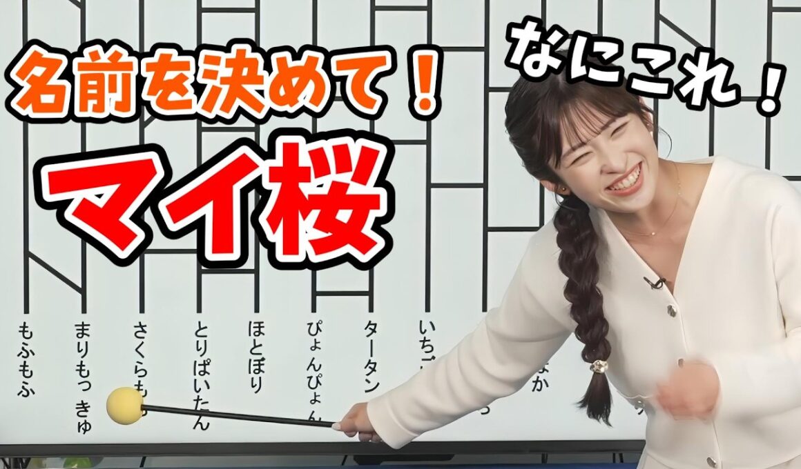 【山岸愛梨】みんなにワードを募集してアミダでマイ桜の名前を決めるあいりん【ウェザーニュース切り抜き】