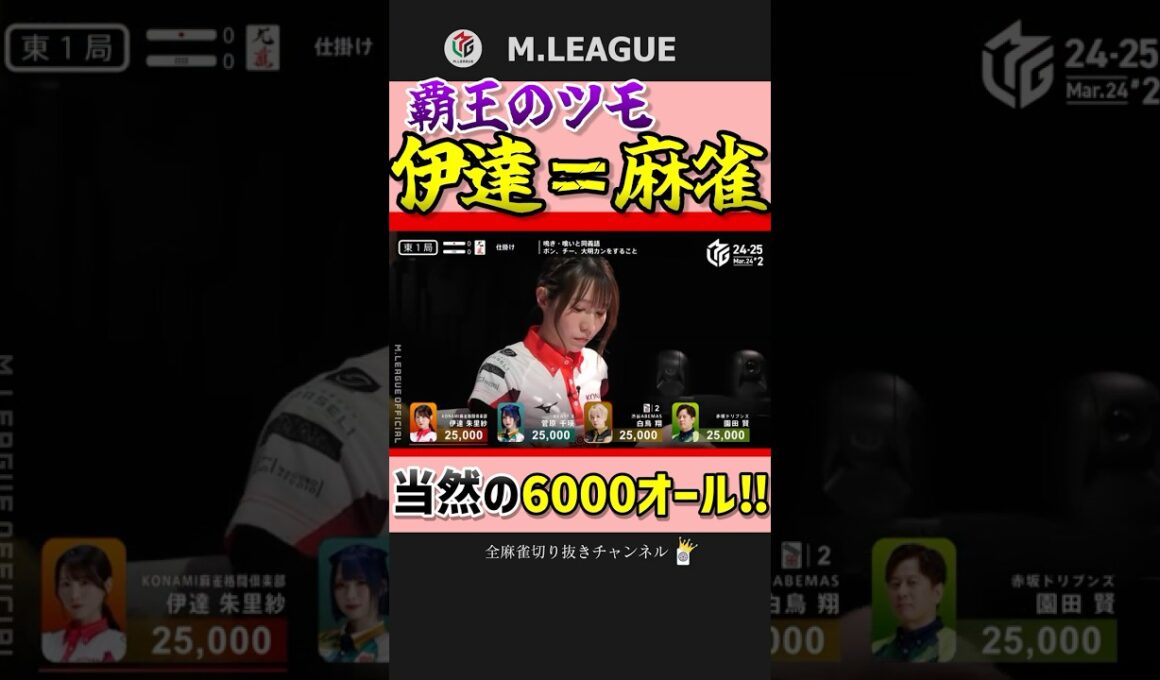 麻雀の生まれ変わり‼伊達朱里紗のドラ3対々和三暗刻‼【Mリーグ】