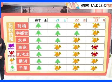 【2月20日 関東の天気】連休どこいく？ 観光地天気｜TBS NEWS DIG
