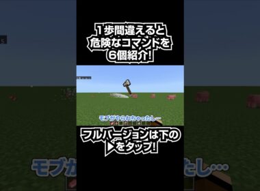 【マイクラ統合版】絶対にやめるべき危険なコマンドランキングtop6 #shorts