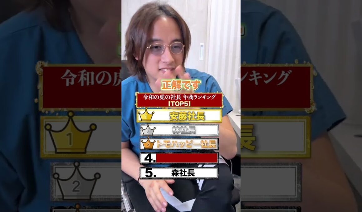 令和の虎の社長 年商ランキング【TOP5】#アマソラクリニック #shorts