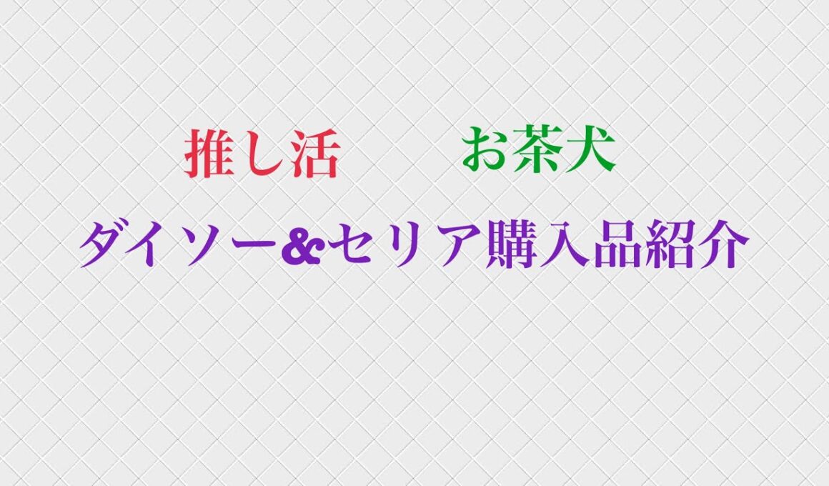 ダイソー&セリア購入品紹介