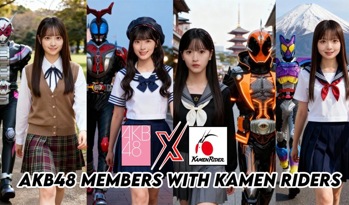 AKB48 Members with Kamen Riders - Generated by AI | Idol 48