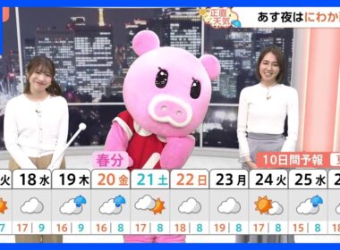 【3月17日 関東の天気】夜はにわか雨も｜TBS NEWS DIG