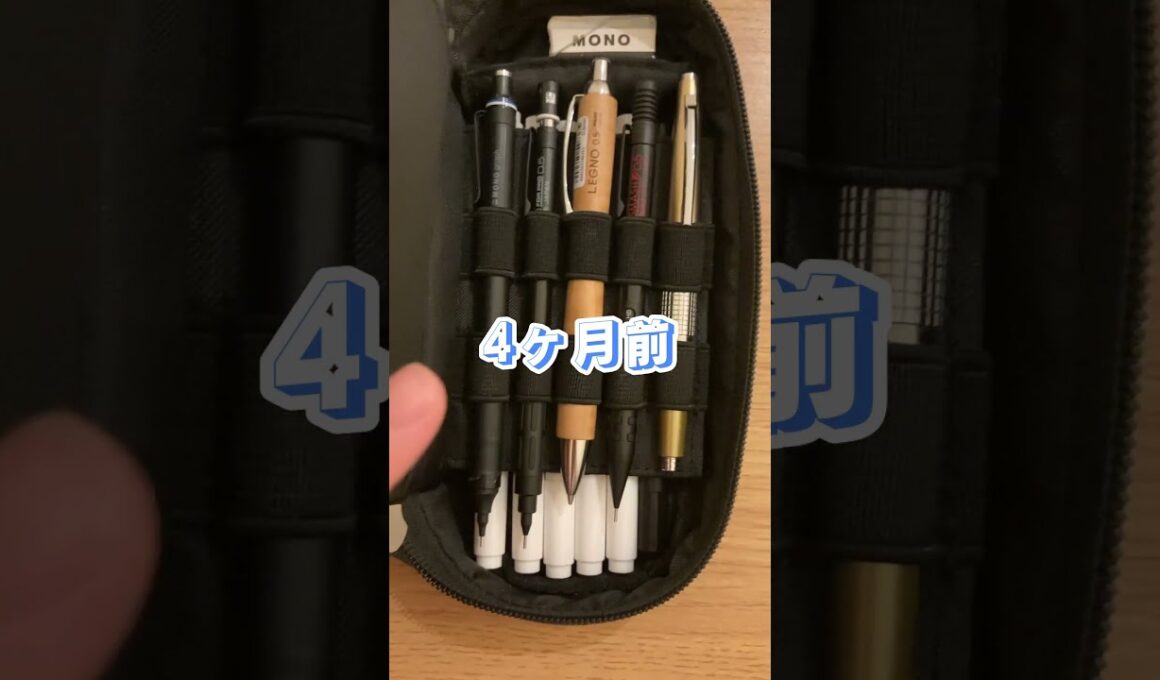 昔と今の筆箱を比較 #文房具 #文房具紹介 #シャーペン#無収入時代 #shortsvideo