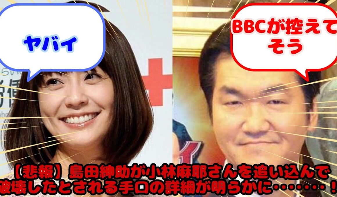 【悲報】島田紳助が小林麻耶さんを追い込んで破壊したとされる手口の詳細が明らかに･･･････！...？に対するみんなの反応