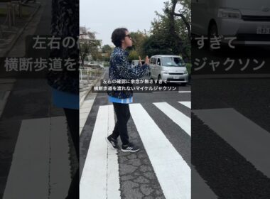 横断歩道を渡れないマイケルジャクソン。