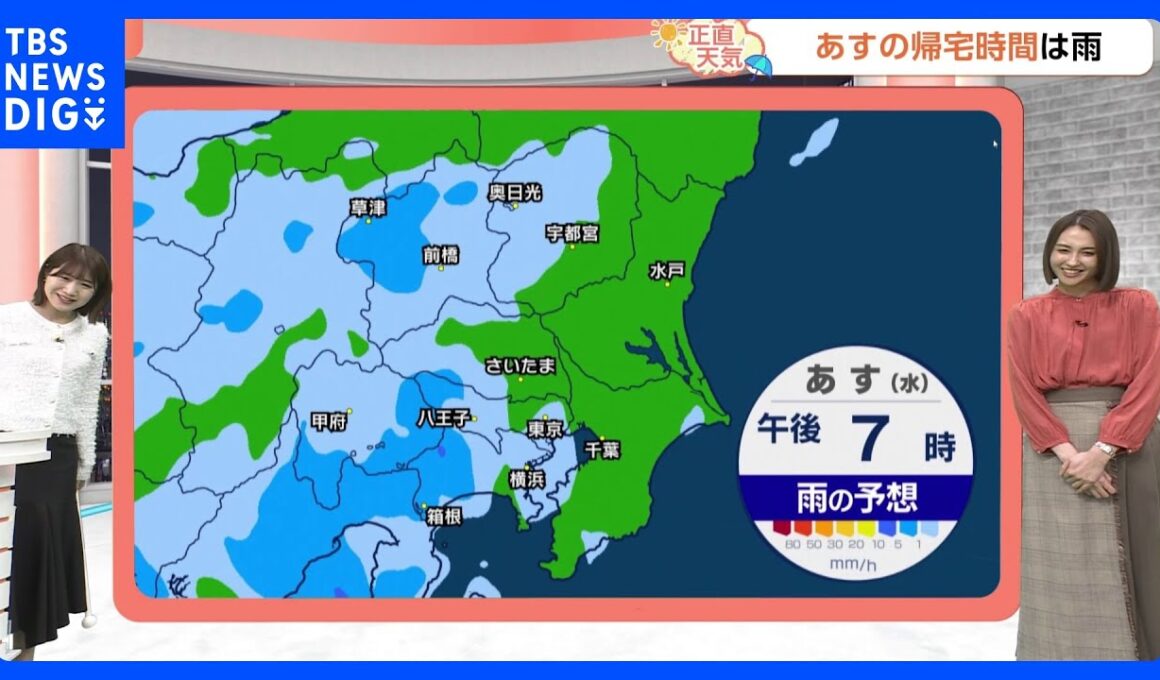 【3月25日 関東の天気】帰宅時間は雨｜TBS NEWS DIG