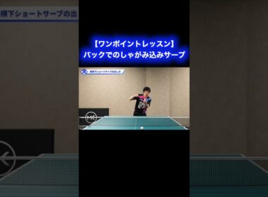 バック面でのしゃがみ込みサーブの出し方【ワンポイントレッスン#179】#shorts