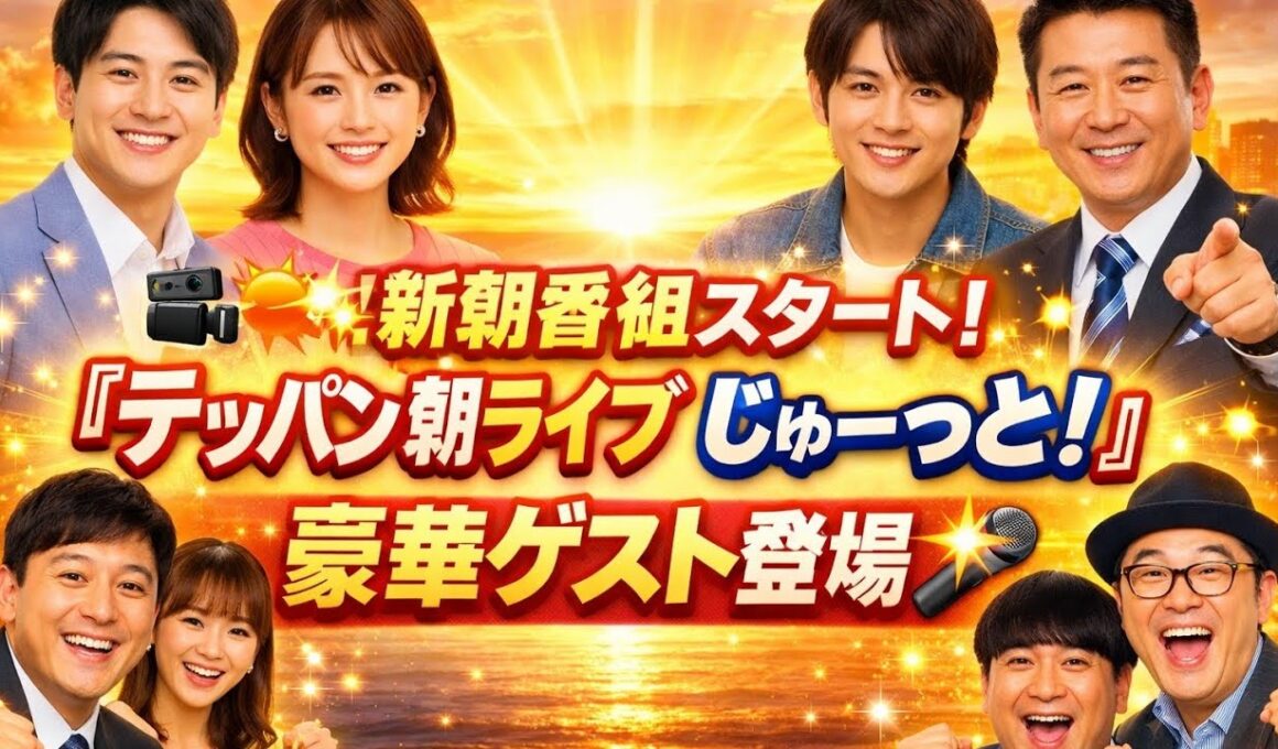 🎥🌅✨新朝番組スタート！『テッパン朝ライブ じゅーっと！』豪華ゲスト登場💫🎤