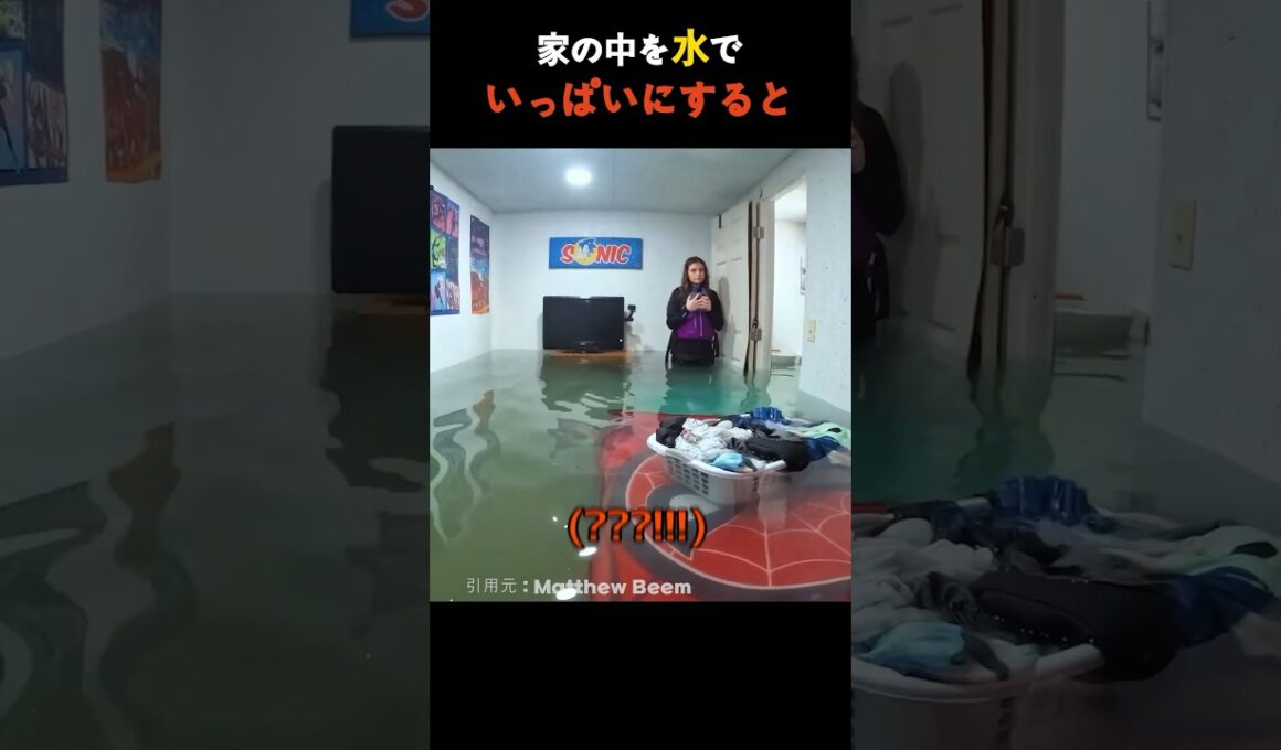 家の中を水でいっぱいにすると