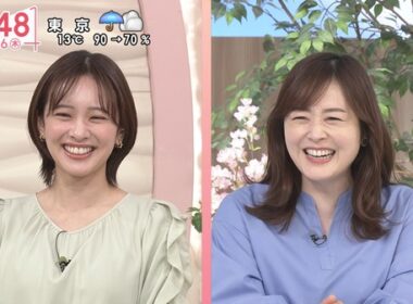 【画像】今日の河出奈都美さんと田﨑さくらさん　3.26