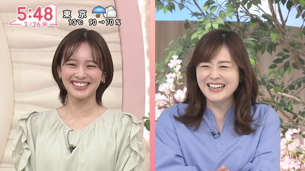 【画像】今日の河出奈都美さんと田﨑さくらさん　3.26