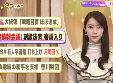 【今日のニュース4月2日】「米大統領『戦略目標ほぼ達成』」「『国家情報会議』創設法案 審議入り」「NASA有人宇宙船打ち上げ 月周回へ」「紛争地域の和平を支援 笹川財団」 BS11