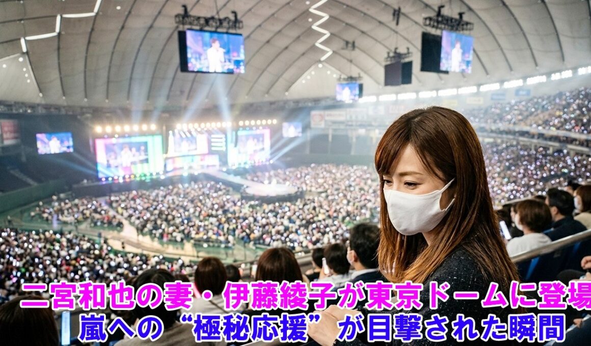 【衝撃】二宮和也の妻・伊藤綾子が東京ドームに登場！嵐への“極秘応援”が目撃された瞬間