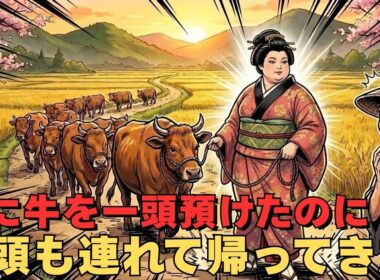 義父が嫁に牛を一頭預けたのに、なんと十頭も連れて帰ってきた嫁 | 野談 | 時代劇 | 昔話 | 説話 | 民話 | 戦国時代