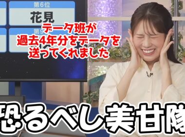 【戸北美月】過去4年間のデータを集めたと言う美甘隊の力を借りて連敗脱出に挑むお天気お姉さん