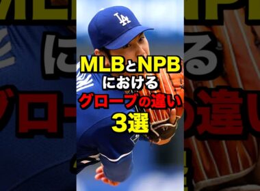 MLBとNPBにおけるグローブの違い3選　#MLB#野球