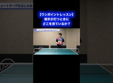相手が打つときにどこを見ているか？【ワンポイントレッスン#181】#shorts