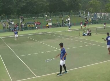 2023年IH ソフトテニス男子個人 2回戦 鈴木唯斗・結城琉衣 (高田商・奈良) x 藤田大雅・平田康晟 (川越東・埼玉) 5コート