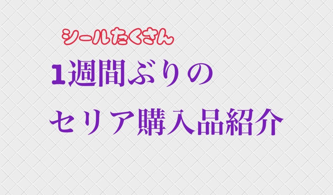 1週間ぶりのセリア購入品紹介