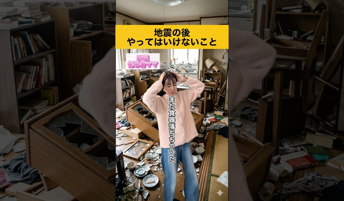 地震の後、絶対にやらないで⚠️命を守るためのNG行動５つ #防災 #地震