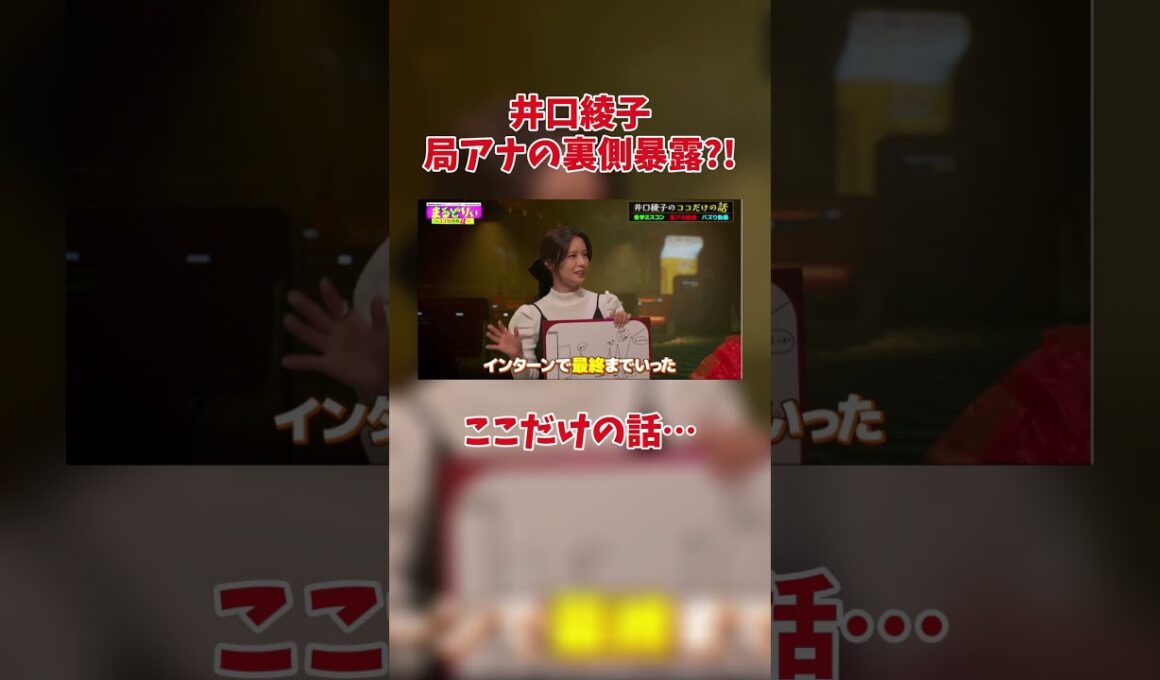 井口綾子 局アナの裏側を暴露?!?!