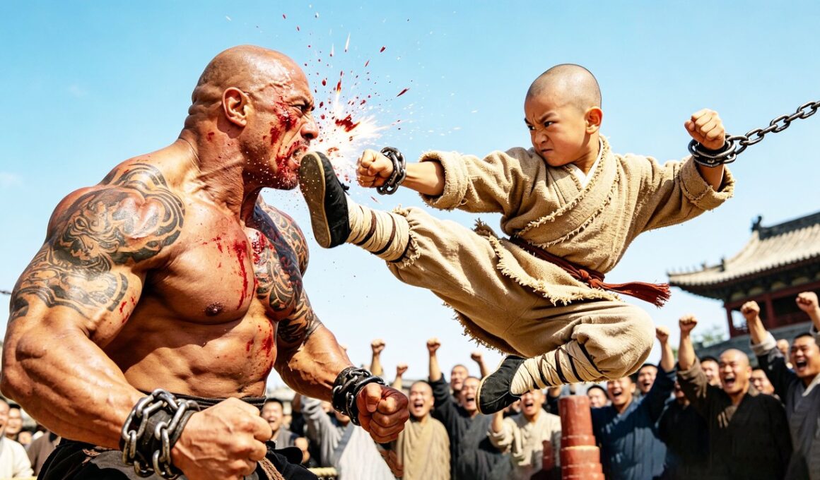 Kung Fu Action Film! British boxing king challenges a prisoner, whose unbeatable Kung Fu crushes him