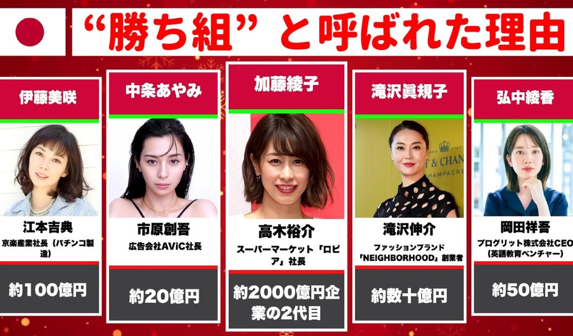 玉の輿すぎ！超富裕層と結婚した女性芸能人の結婚相手と資産額まとめ