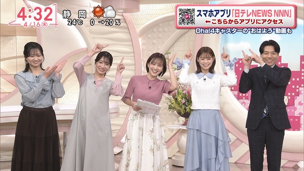 【画像】今日の河出奈都美さんと田﨑さくらさん　4.16