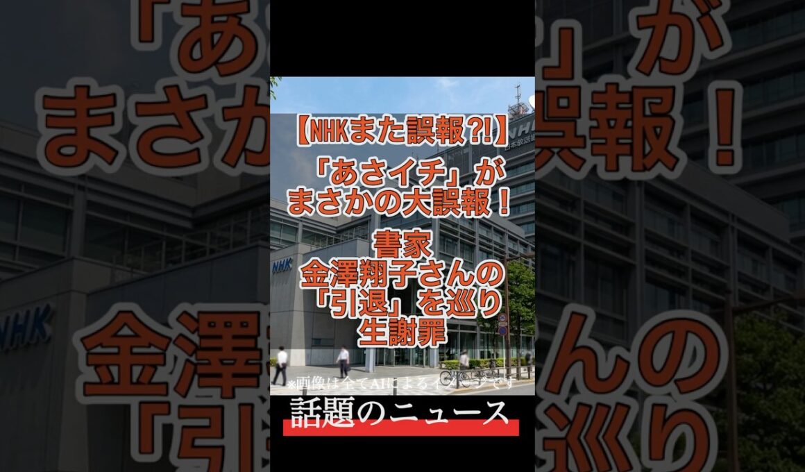 【NHKまた誤報⁈】「あさイチ」がまさかの大誤報！書家・金澤翔子さんの「引退」を巡り生謝罪　　#あさイチ #NHK #生謝罪 #金澤翔子 #誤報 #最新ニュース #Shorts