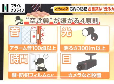 今からできるゴールデンウィークの防犯は？　合言葉は「走るカレー」（2026年05月02日）