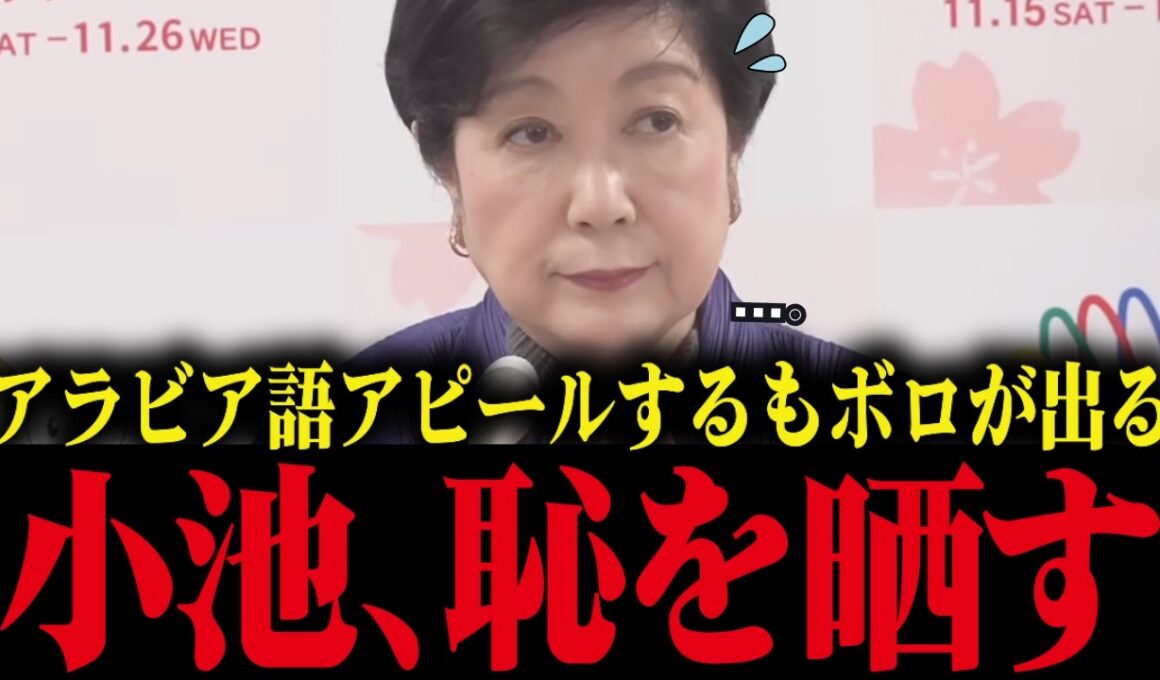 【小池百合子】SNSでアラビア語アピールするも、ボロが出て即削除！大恥をかく小池【小池都知事/都議会/カイロ大学/学歴詐称疑惑】