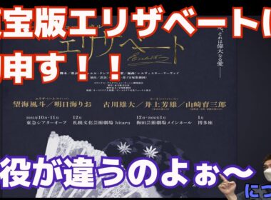 東宝版『エリザベート』に物申す‼️ 配役が違うのよぉ〜、もっといい配役があるのよぉねー💦