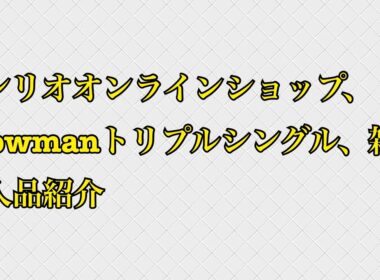 サンリオオンラインショップ、snowmanトリプルシングル、雑誌購入品紹介