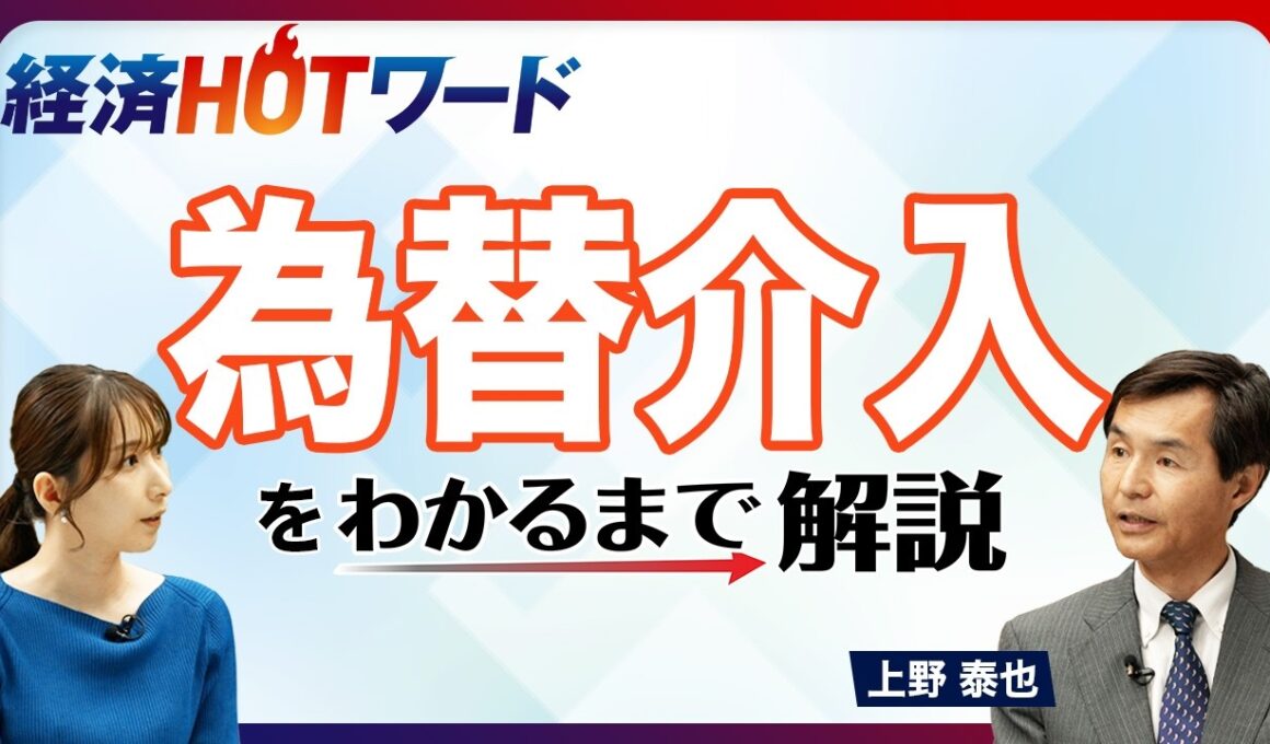 為替介入は何のために行う？／実施の効果はある？／今後も介入を行う？／どんな種類がある？／そもそも為替介入って何？／「経済HOTワードわかるまで解説」