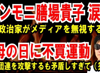 【サンモニ膳場貴子涙目】政治家がマスコミを無視して困惑【母の日に不買運動】経団連を攻撃するも矛盾しすぎた話