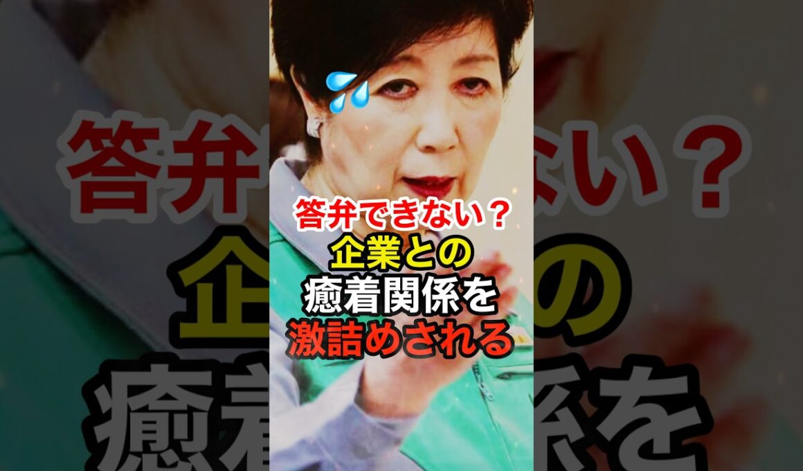 【小池百合子】政治資金パーティーと民間企業との癒着関係を問われる #東京都知事 #大山とも子 #都民ファースト #さとうさおり #shorts