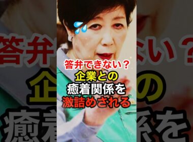 【小池百合子】政治資金パーティーと民間企業との癒着関係を問われる #東京都知事 #大山とも子 #都民ファースト #さとうさおり #shorts