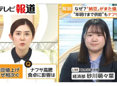 相次ぐ納豆値上げ…大豆高騰に加えトレー・フィルムなどナフサ由来の製品多く（2026年05月11日）