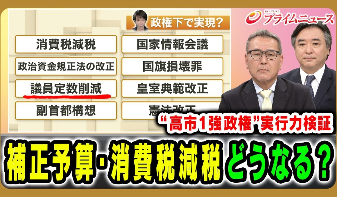 【補正予算・消費減税の行方は】内政課題山積のなか高市“一強”政権の実行力を徹底検証 久江雅彦×林尚行 2026/5/12放送＜前編＞【BSフジ プライムニュース】