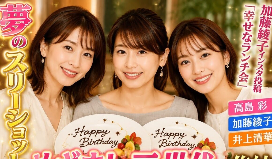 🌸めざまし歴代エース集結！加藤綾子・高島彩・井上清華の奇跡の3ショットに感動✨#加藤綾子 #高島彩 #井上清華 #めざましテレビ