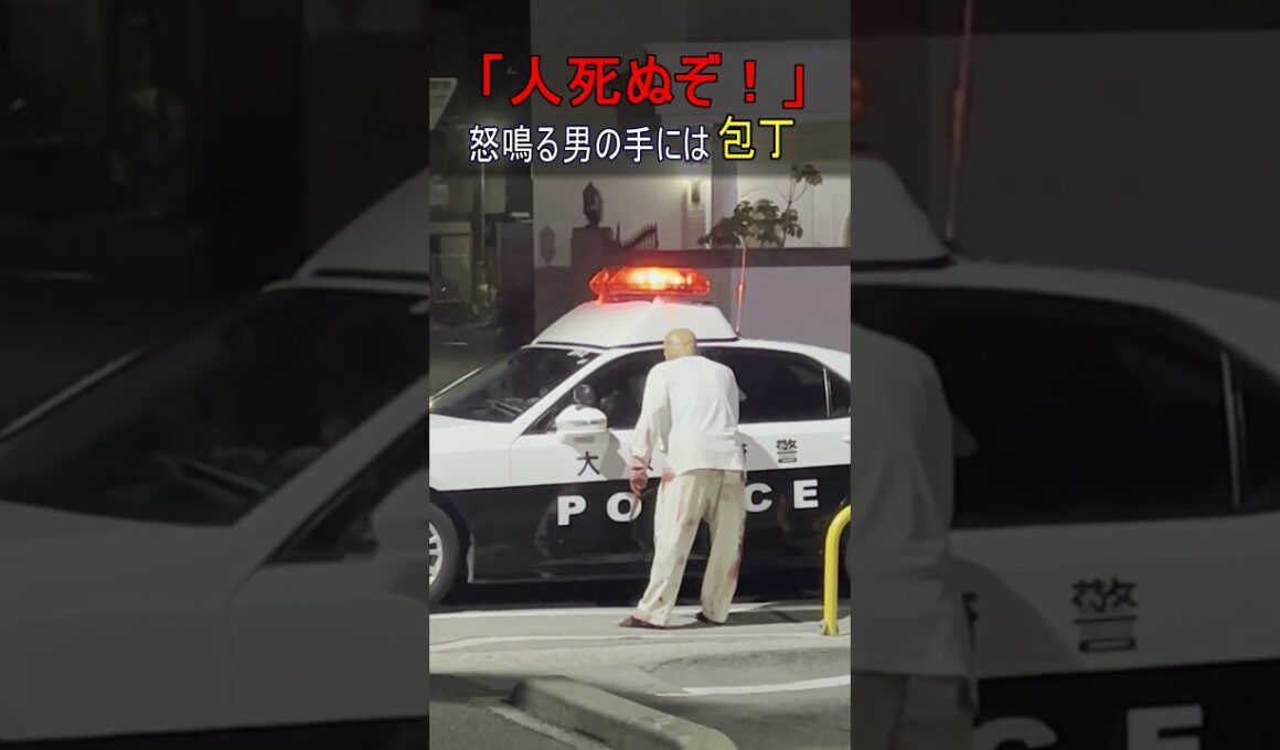 「はよいけ！人死ぬぞ」包丁持ちパトカーにどなり声を上げる男を再逮捕　#shorts