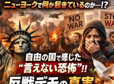 🔥ニューヨークで何が起きているのか…😨自由の国で感じた“言えない恐怖”と反戦デモの