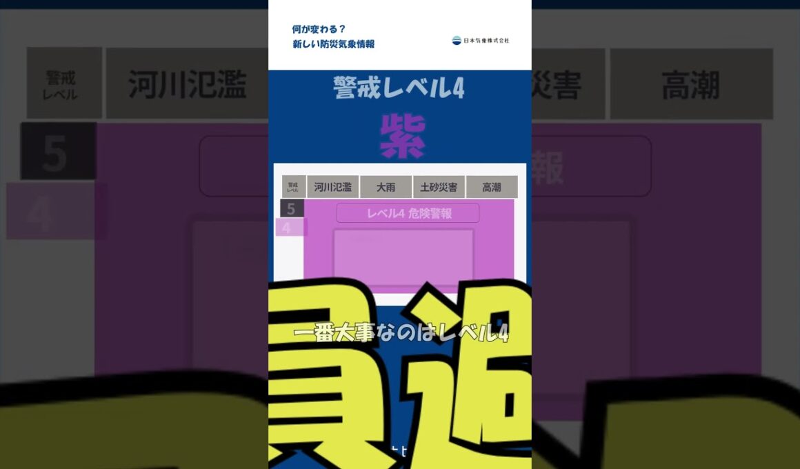 【③市村紗弥香が優しく解説！】レベル4で全員避難！5月29日から激変する気象庁の新防災情報変更点 #市村紗弥香 #お天気ナビゲータ #新たな防災気象情報 #防災 #気象予報士