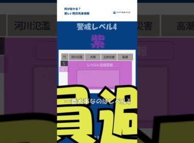【③市村紗弥香が優しく解説！】レベル4で全員避難！5月29日から激変する気象庁の新防災情報変更点 #市村紗弥香 #お天気ナビゲータ #新たな防災気象情報 #防災 #気象予報士
