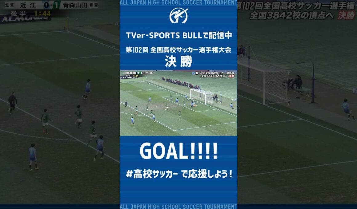 高校サッカー決勝 近江同点ゴール