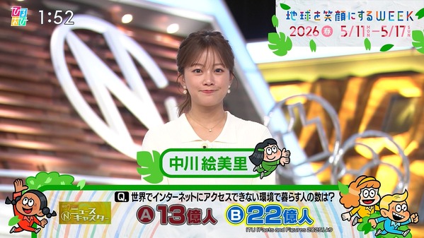 【画像】今日の中川絵美里さん　5.4
